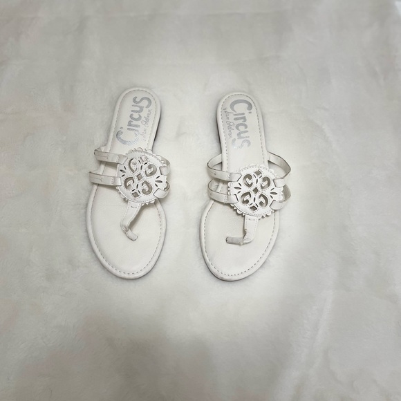 Sam Edelman White Sandals Size 7 - Picture 1 of 7